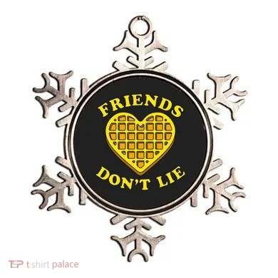 Friends Dont Lie Waffle Heart Ornament