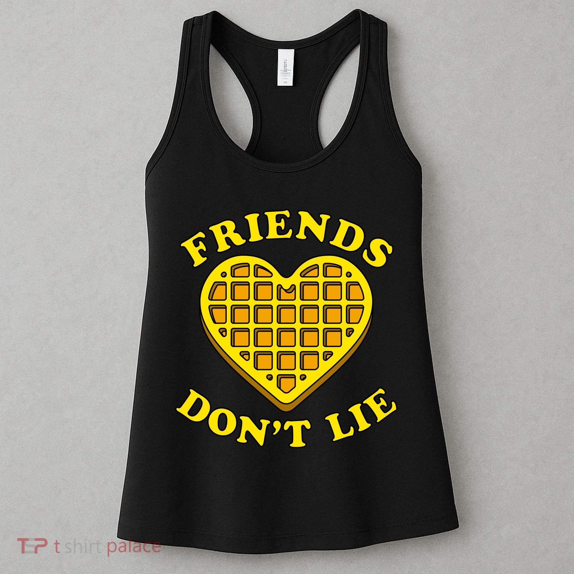Friends Dont Lie Waffle Heart Women's Tank Top