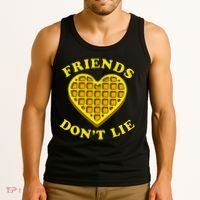 Friends Dont Lie Waffle Heart Tank Top thumb 3