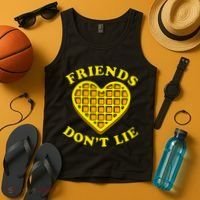 Friends Dont Lie Waffle Heart Tank Top thumb 4