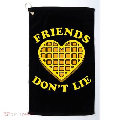 Friends Dont Lie Waffle Heart Golf Towel