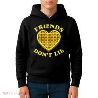 Friends Dont Lie Waffle Heart Kids Hoodie thumb 4
