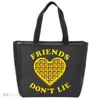Friends Dont Lie Waffle Heart Tote Bag thumb 0
