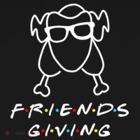 Friends Giving Funny Thanksgiving Ornament thumb 1