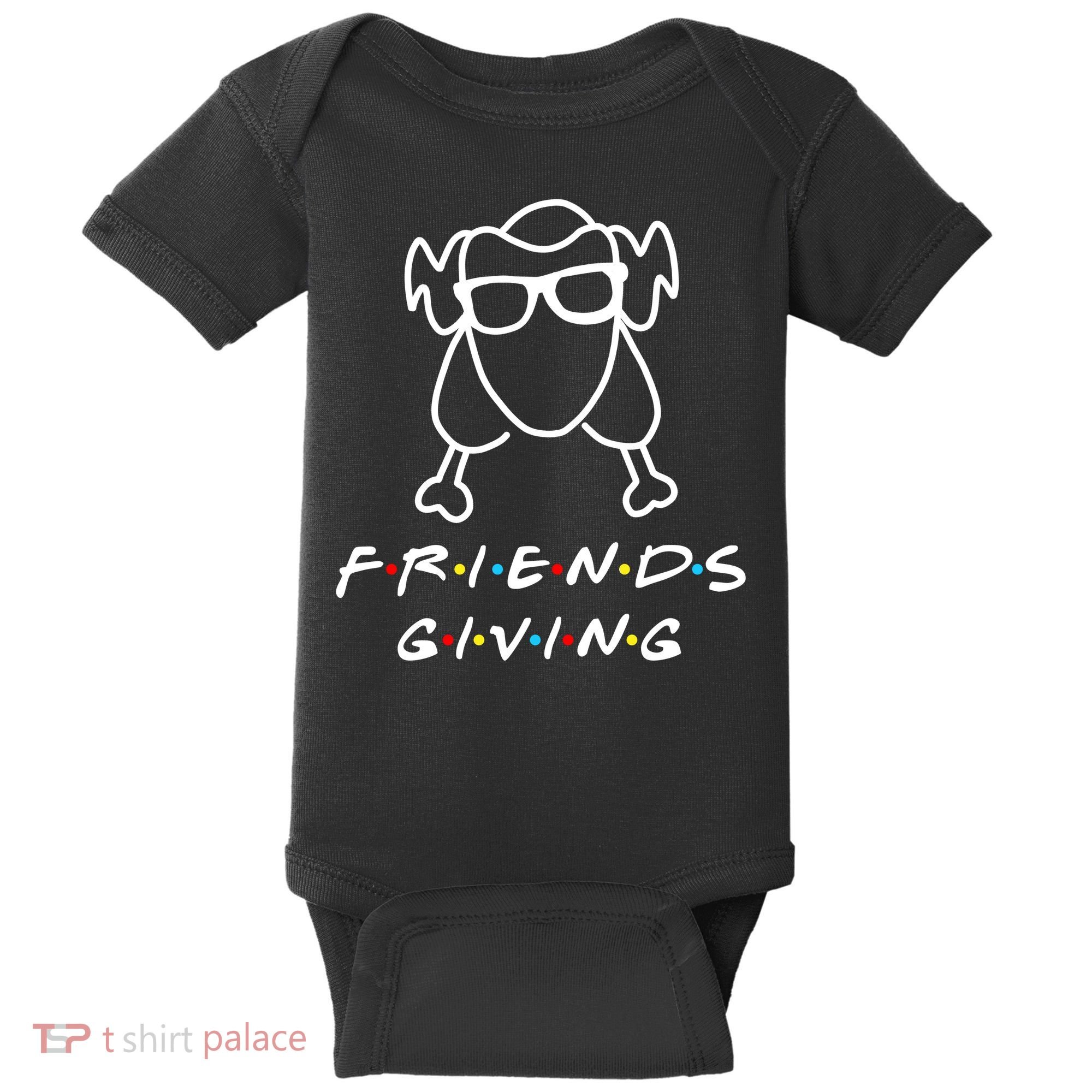Friends Giving Funny Thanksgiving Baby Bodysuit
