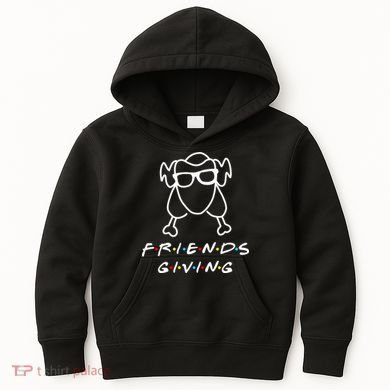 Friends Giving Funny Thanksgiving Kids Hoodie