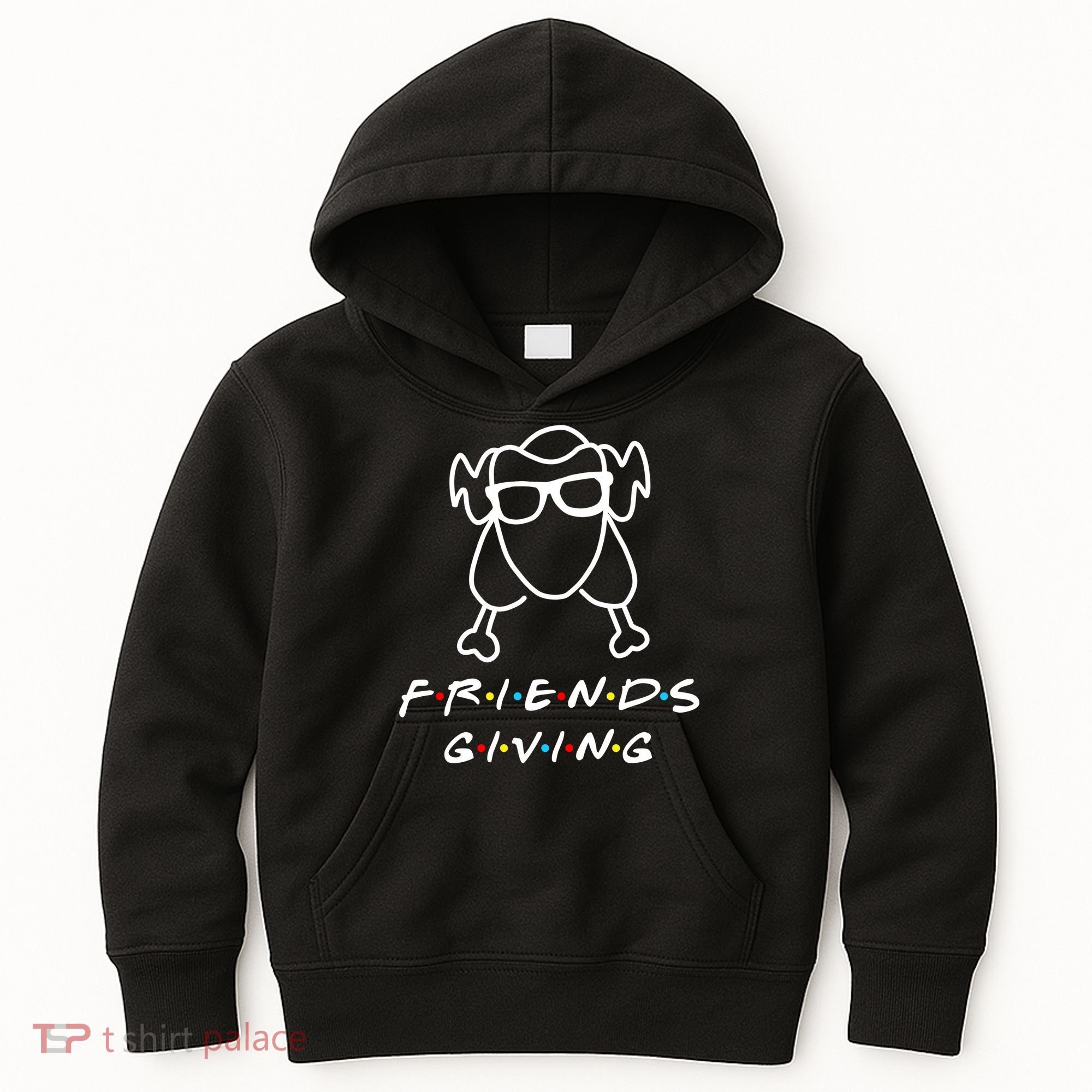 Friends Giving Funny Thanksgiving Kids Hoodie