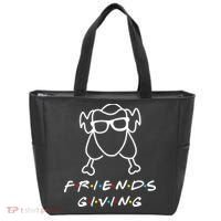 Friends Giving Funny Thanksgiving Tote Bag thumb 0