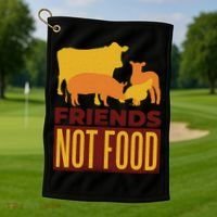 Friends Not Food Golf Towel thumb 1