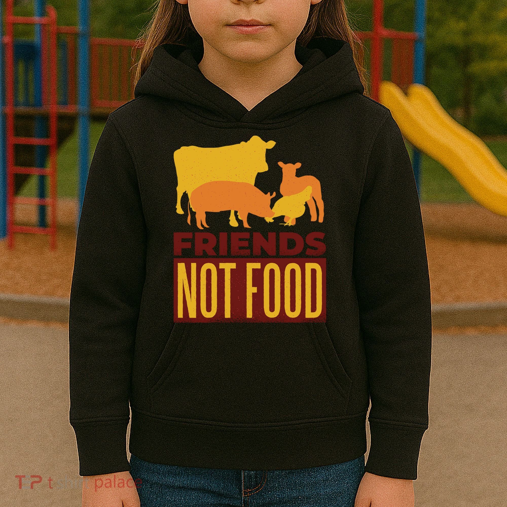 Friends Not Food Kids Hoodie