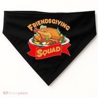 Friendsgiving Squad Funny Thanksgiving USA-Made Doggie Bandana thumb 0