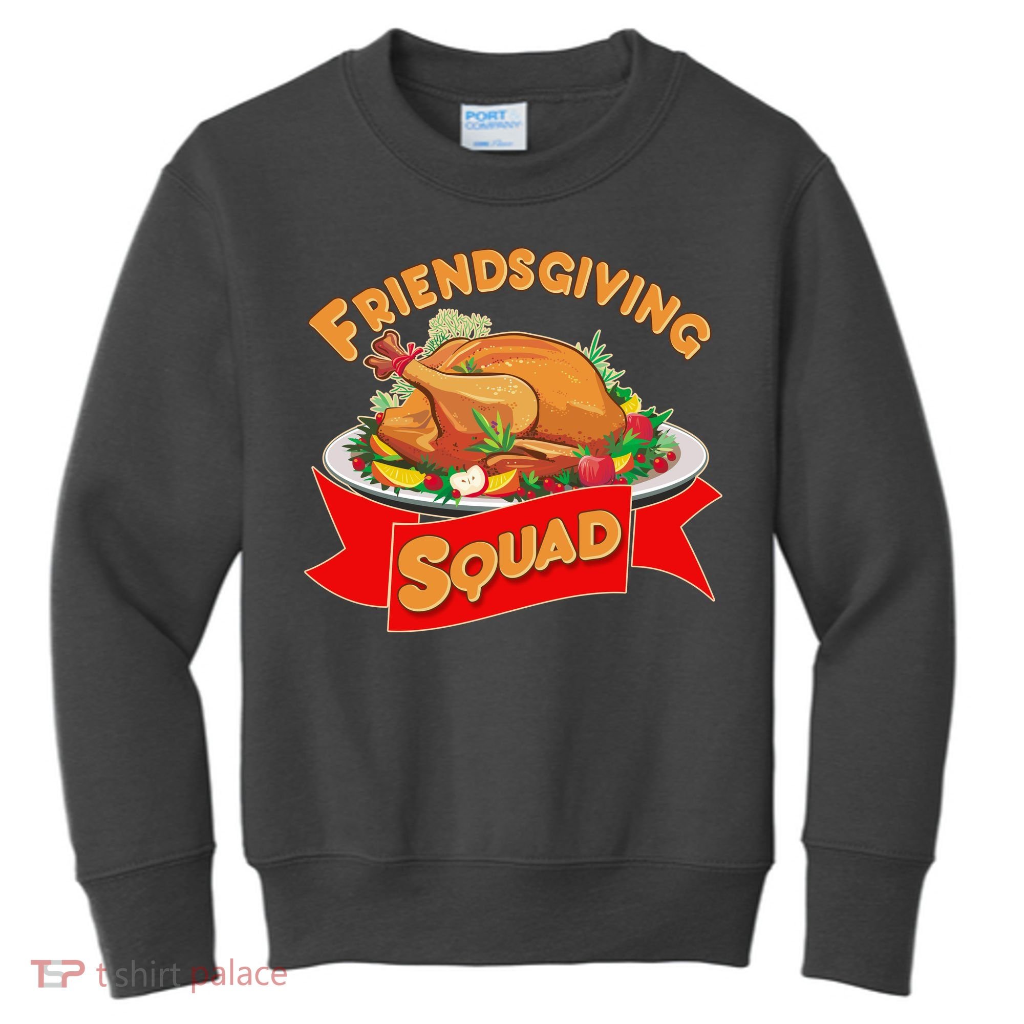 Friendsgiving Squad Funny Thanksgiving Kids Sweatshirt