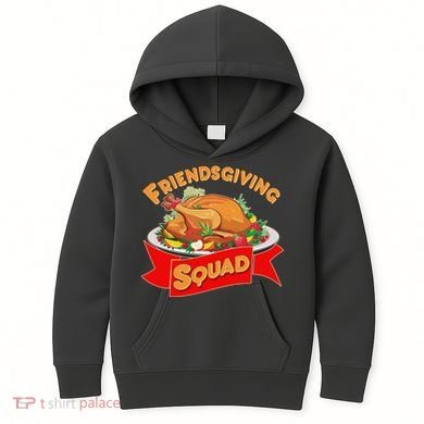 Friendsgiving Squad Funny Thanksgiving Kids Hoodie