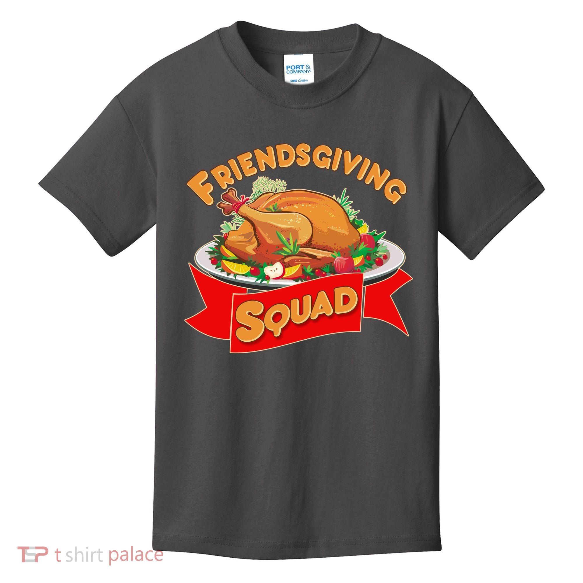 Friendsgiving Squad Funny Thanksgiving Kids T-Shirt