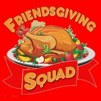 Friendsgiving Squad Funny Thanksgiving Santa Hat thumb 1