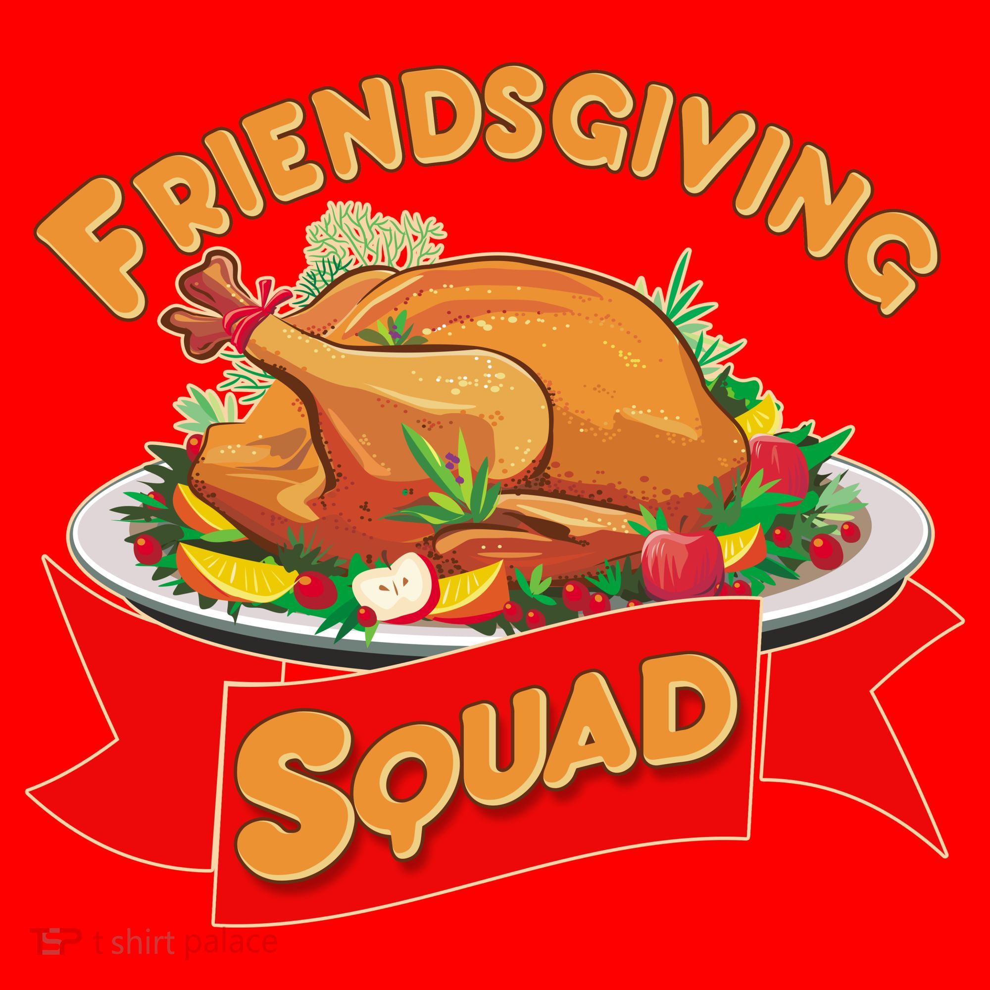Friendsgiving Squad Funny Thanksgiving Santa Hat