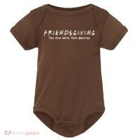 Friendsgiving The One with Your Besties Thanksgiving Baby Bodysuit thumb 0