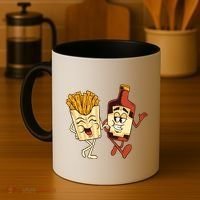 Fries And Ketchup Couple Coffee Mug thumb 4