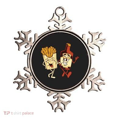 Fries And Ketchup Couple Ornament