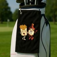 Fries And Ketchup Couple Golf Towel thumb 2