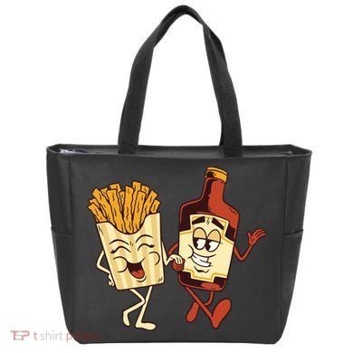 Fries And Ketchup Couple Tote Bag