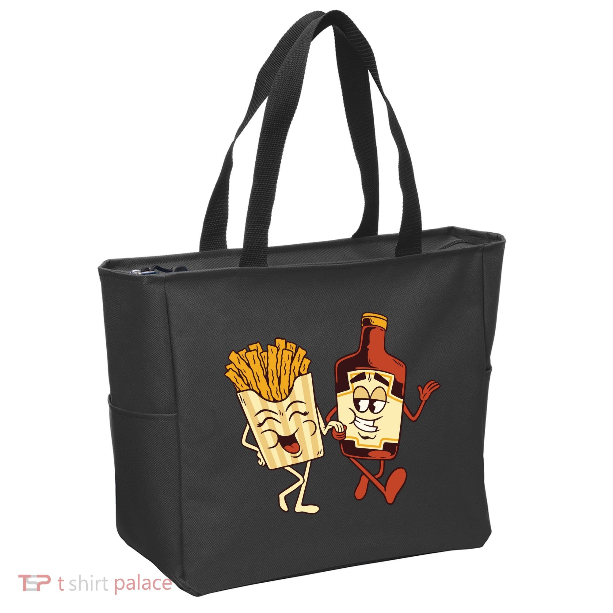 Fries And Ketchup Couple Tote Bag
