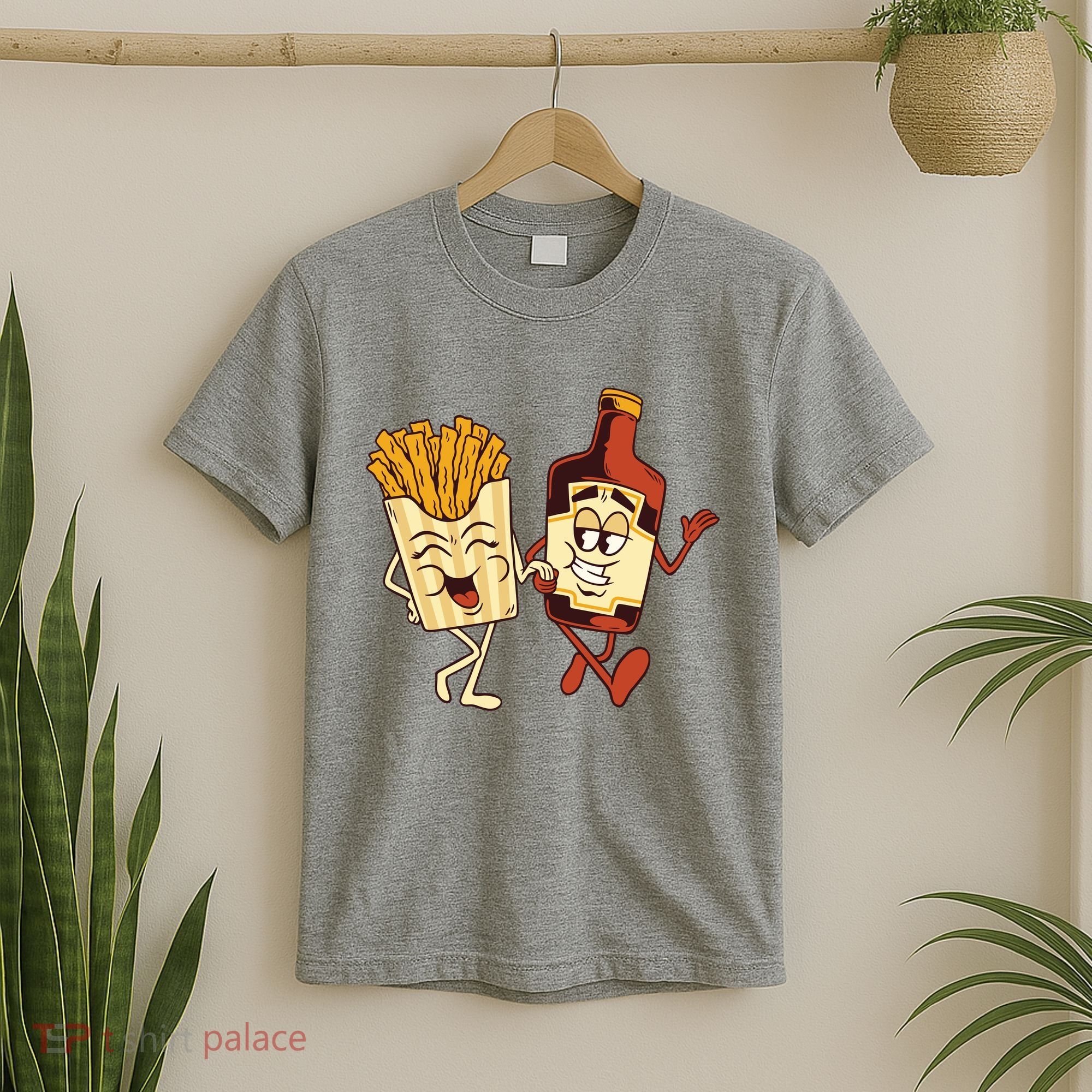 Fries And Ketchup Couple T-Shirt