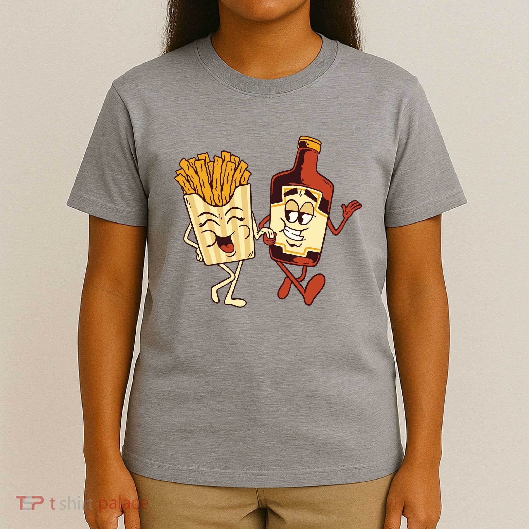 Fries And Ketchup Couple T-Shirt