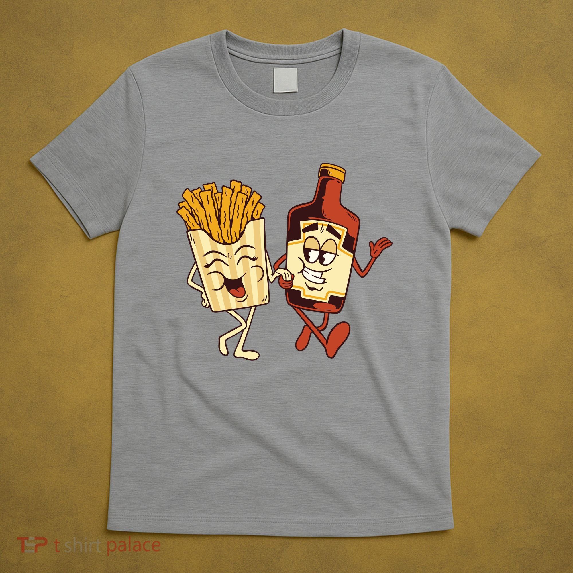 Fries And Ketchup Couple T-Shirt