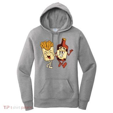 Fries And Ketchup Couple Women's Hoodie