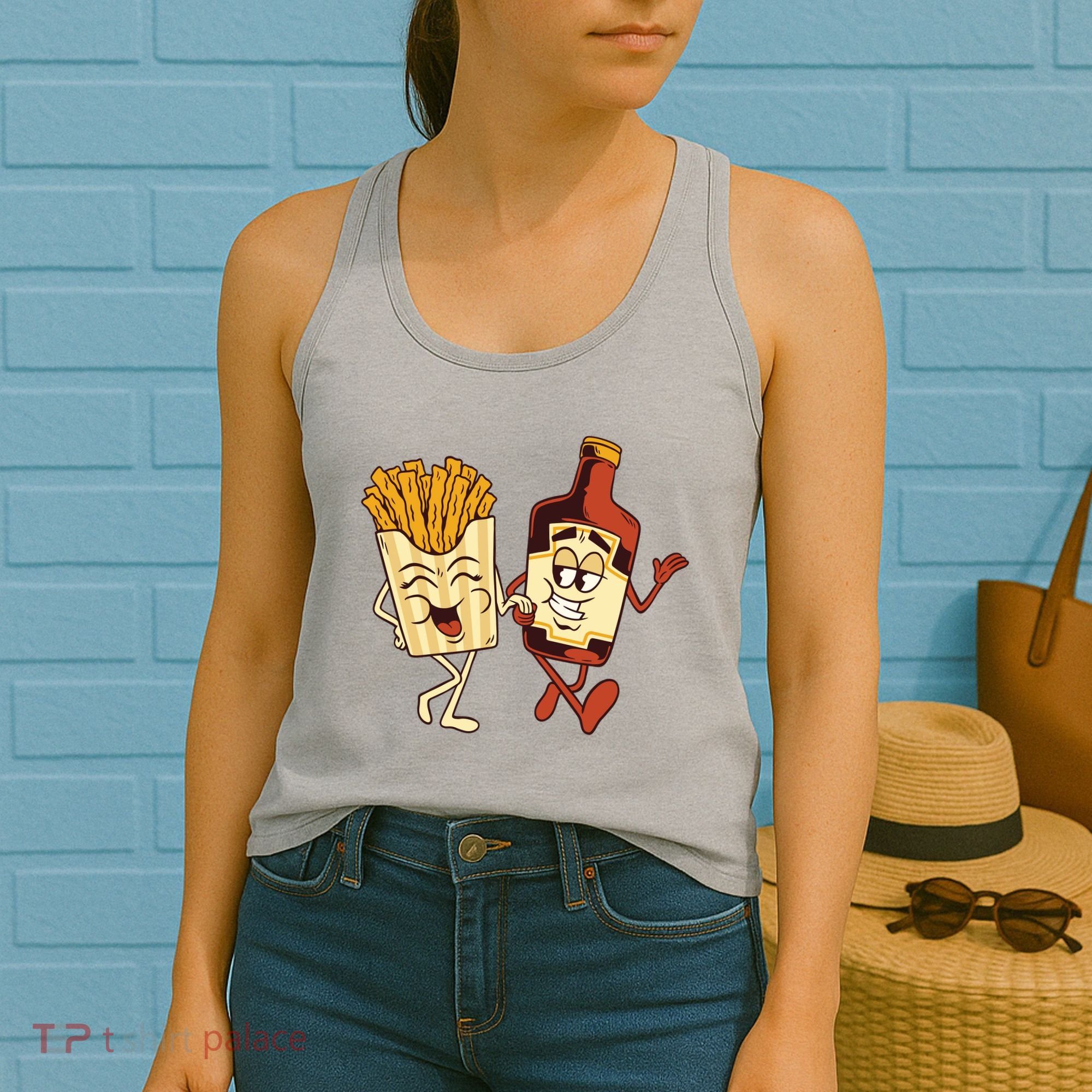 Fries And Ketchup Couple Women's Tank Top