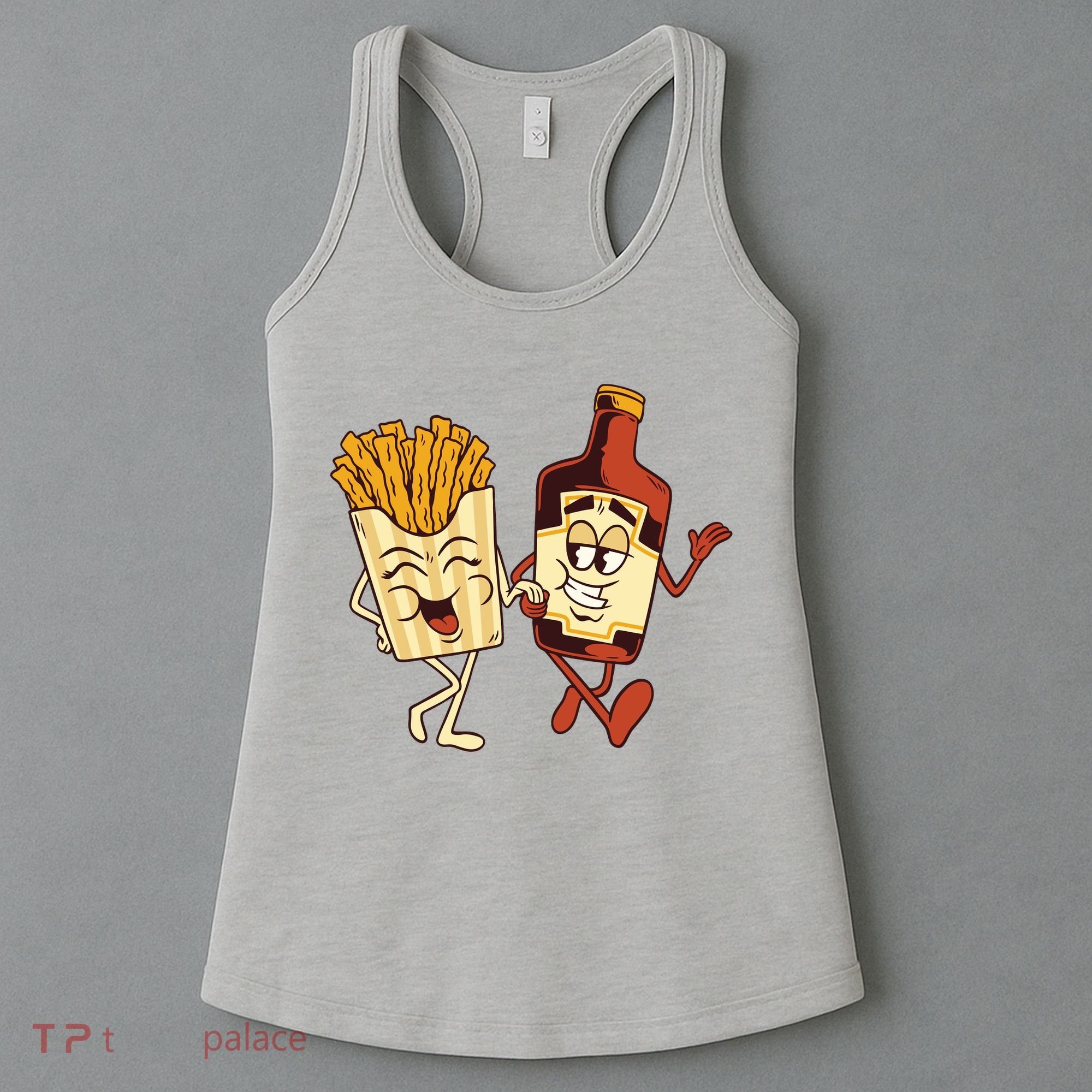 Fries And Ketchup Couple Women's Tank Top