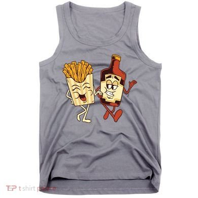 Fries And Ketchup Couple Tank Top