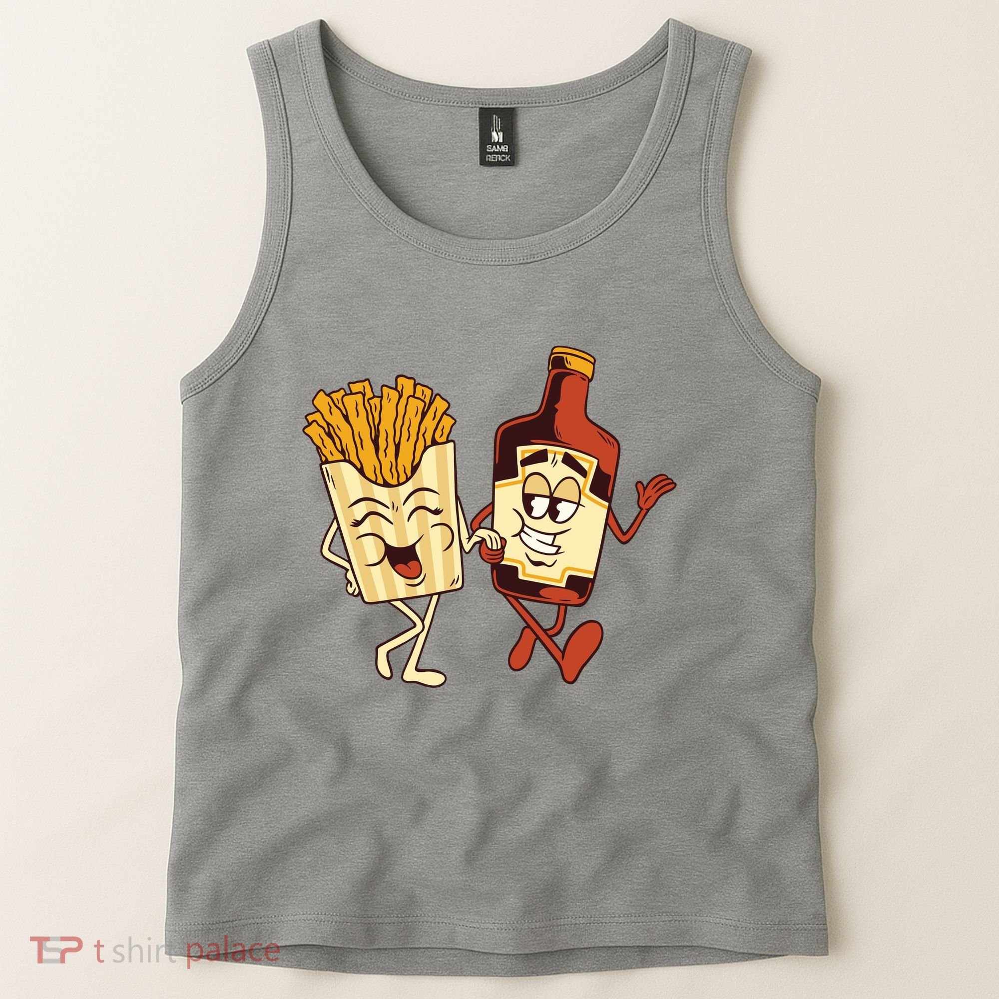 Fries And Ketchup Couple Tank Top