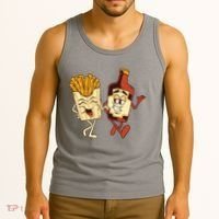Fries And Ketchup Couple Tank Top thumb 3