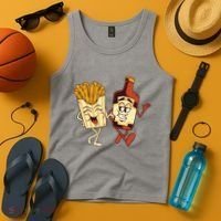 Fries And Ketchup Couple Tank Top thumb 4