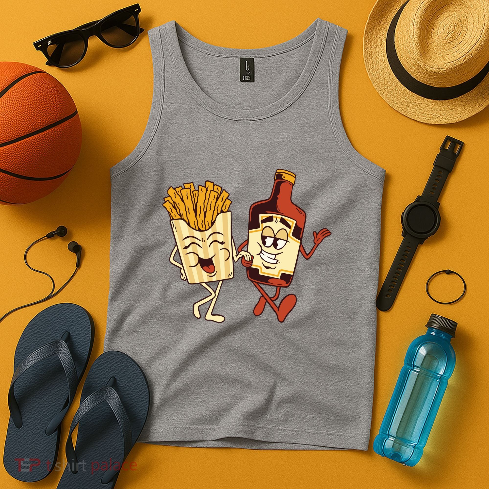 Fries And Ketchup Couple Tank Top