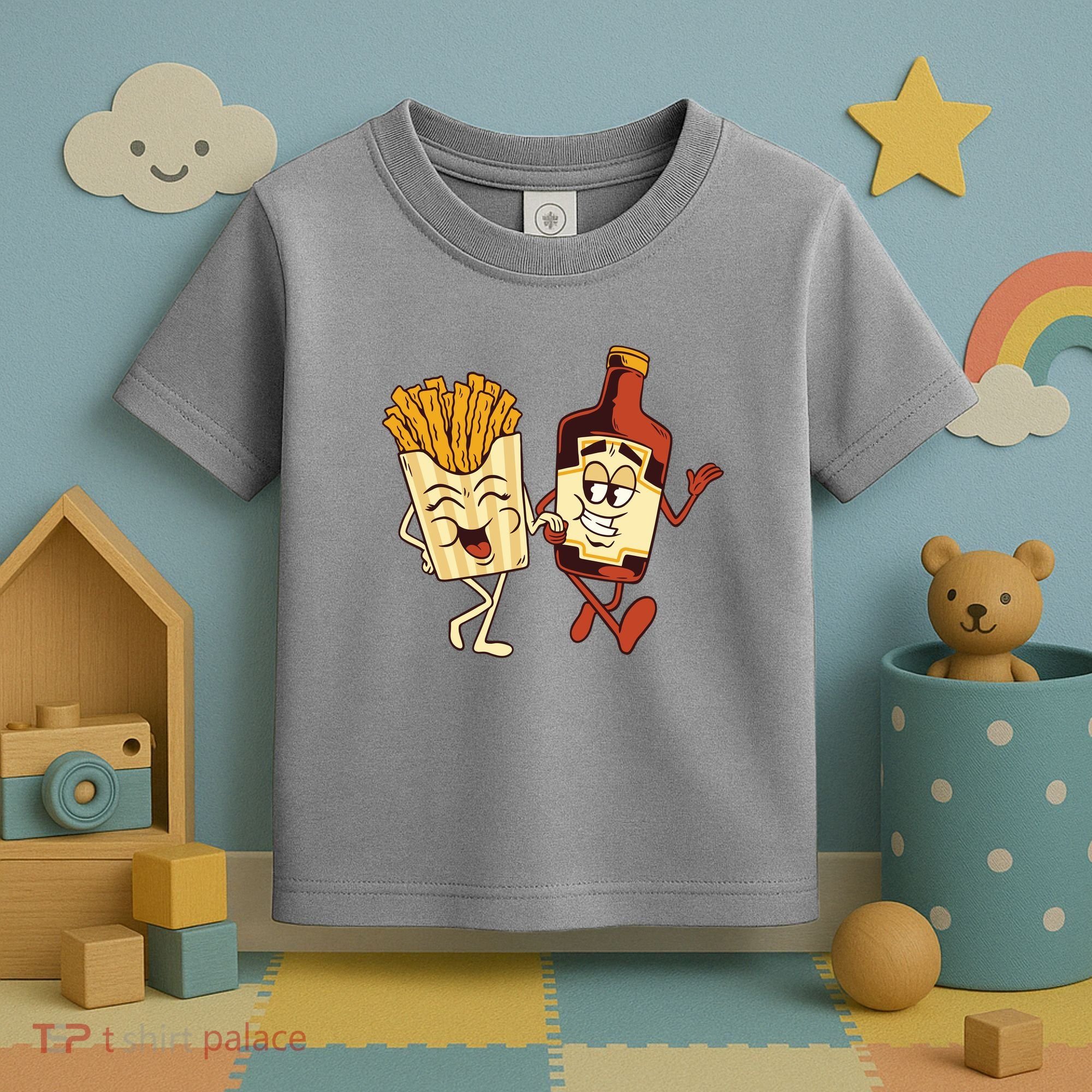 Fries And Ketchup Couple Toddler T-Shirt