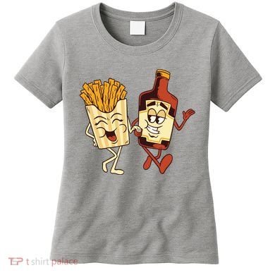 Fries And Ketchup Couple Women's T-Shirt