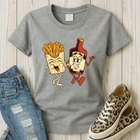 Fries And Ketchup Couple Women's T-Shirt thumb 3