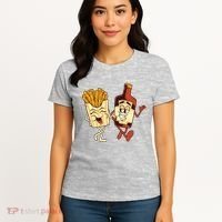Fries And Ketchup Couple Women's T-Shirt thumb 4
