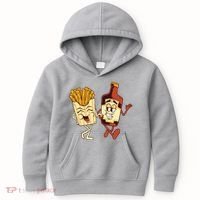 Fries And Ketchup Couple Kids Hoodie thumb 0