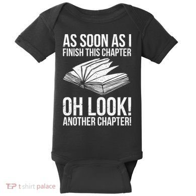 Funny Reading Just One More Chapter Book Lover Design Meaningful Gift Baby Bodysuit