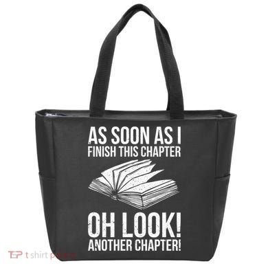 Funny Reading Just One More Chapter Book Lover Design Meaningful Gift Tote Bag