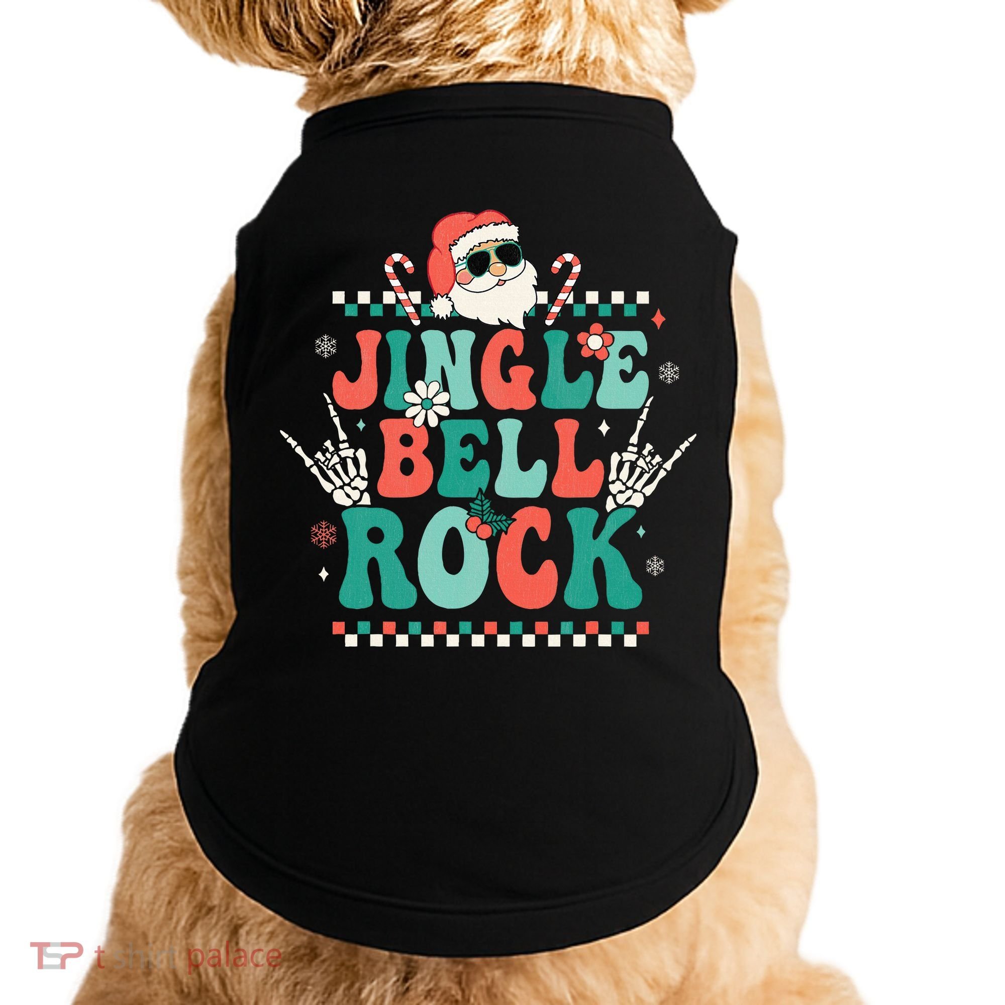 Festive Retro Jingle Bell Christmas Costume Doggie Tank