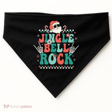Festive Retro Jingle Bell Christmas Costume USA-Made Doggie Bandana