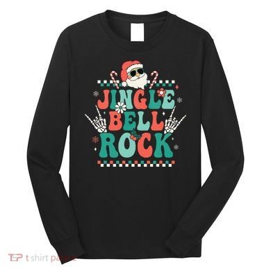 Festive Retro Jingle Bell Christmas Costume Long Sleeve Shirt