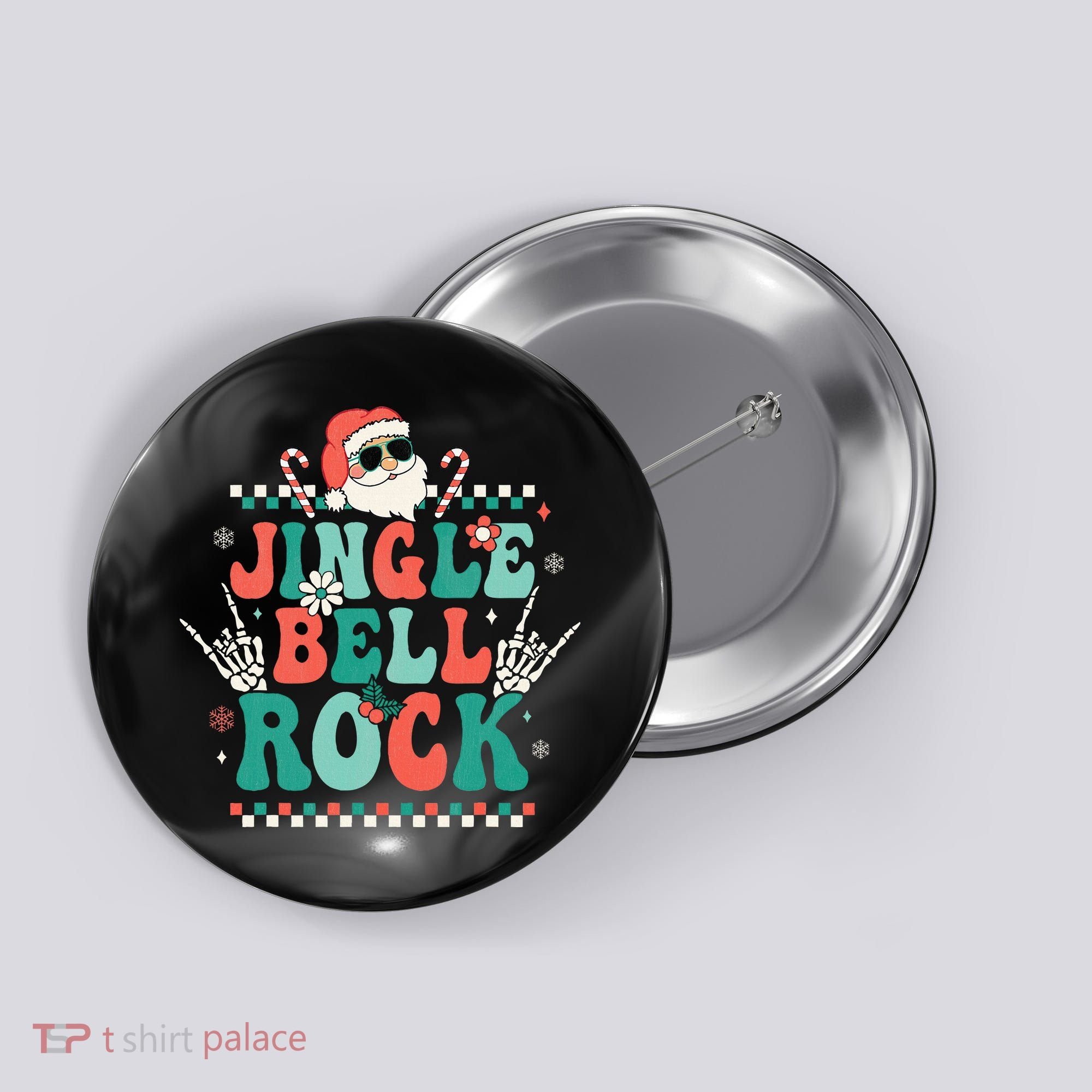 Festive Retro Jingle Bell Christmas Costume Button