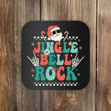 Festive Retro Jingle Bell Christmas Costume Coaster