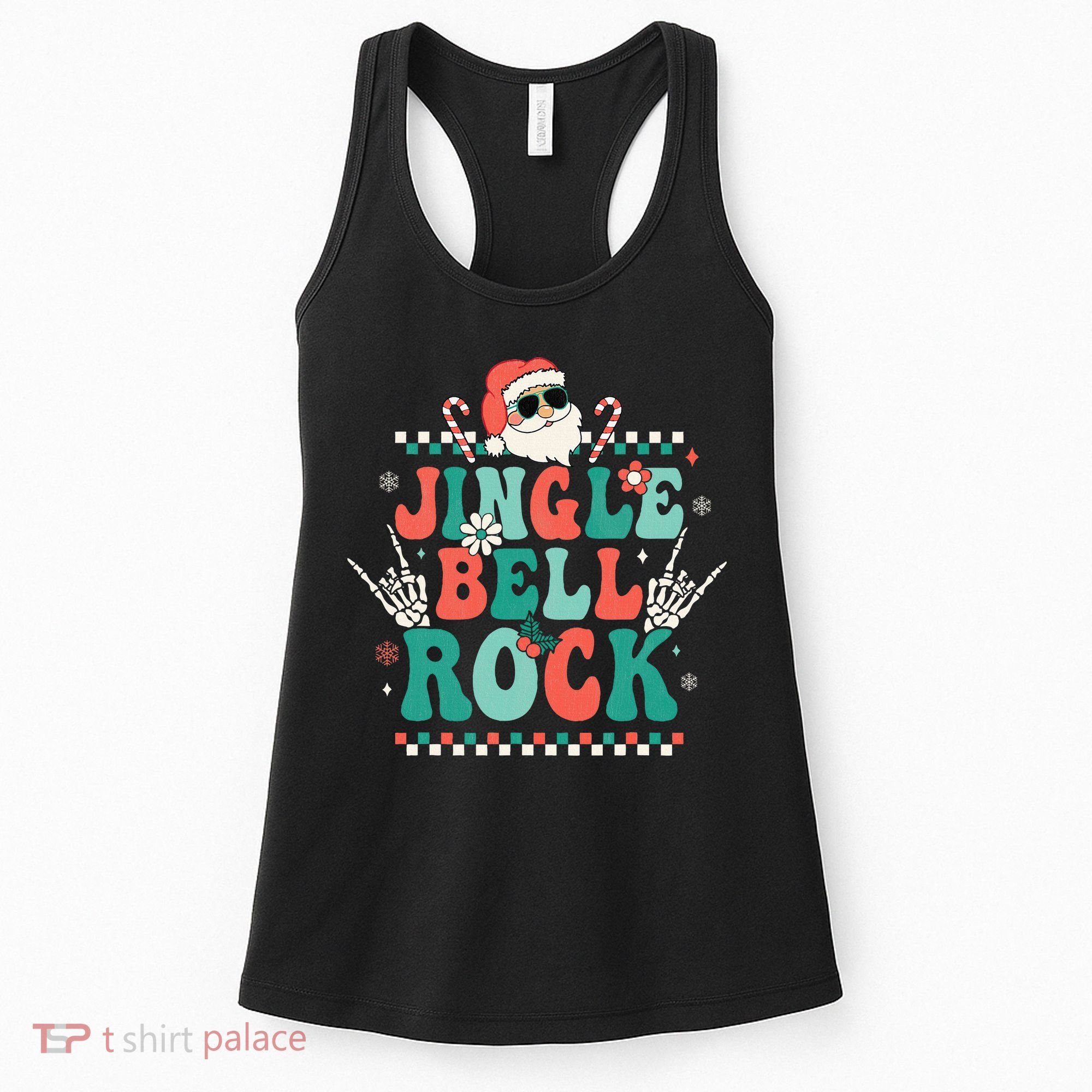 Festive Retro Jingle Bell Christmas Costume Women's Tank Top